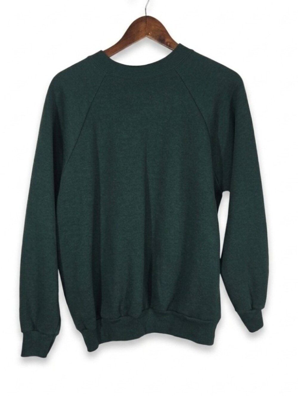 Hanes dark green crew-neck sweatshirt